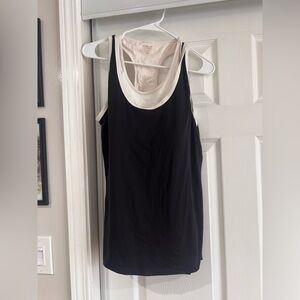 Calia by Carrie black tank top with built in sports bra